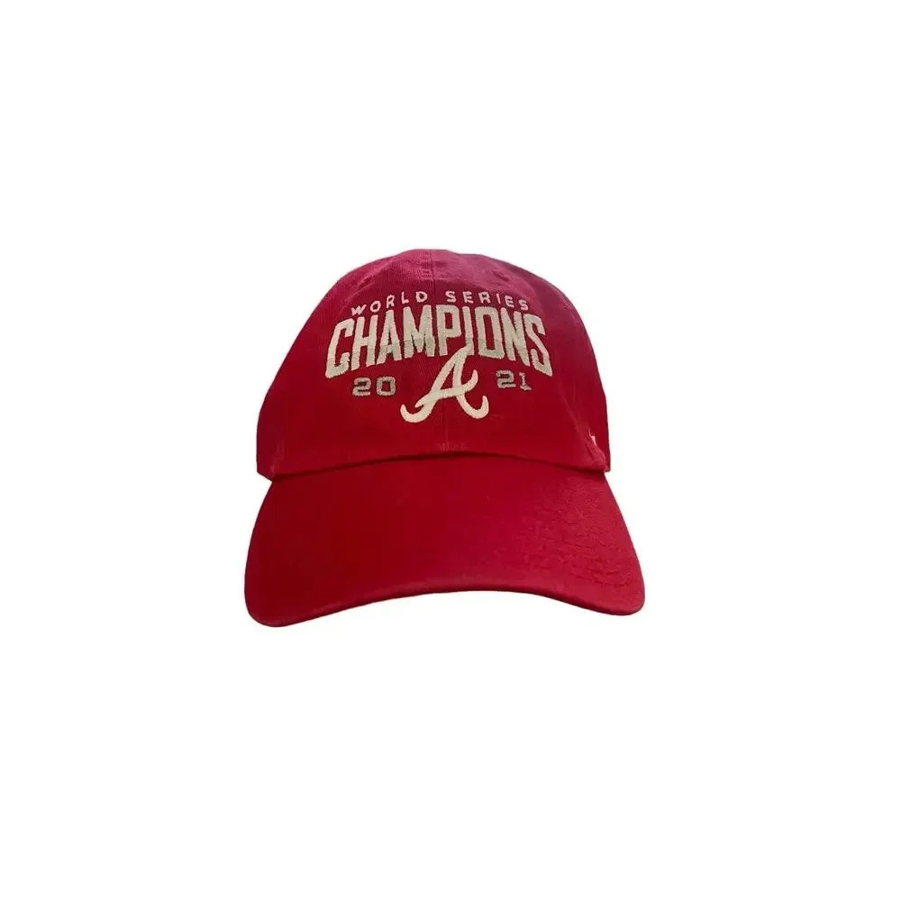 Atlanta Braves - World Series Champions Red Clean Up Hat - 47 Brand - Picture 2 of 5
